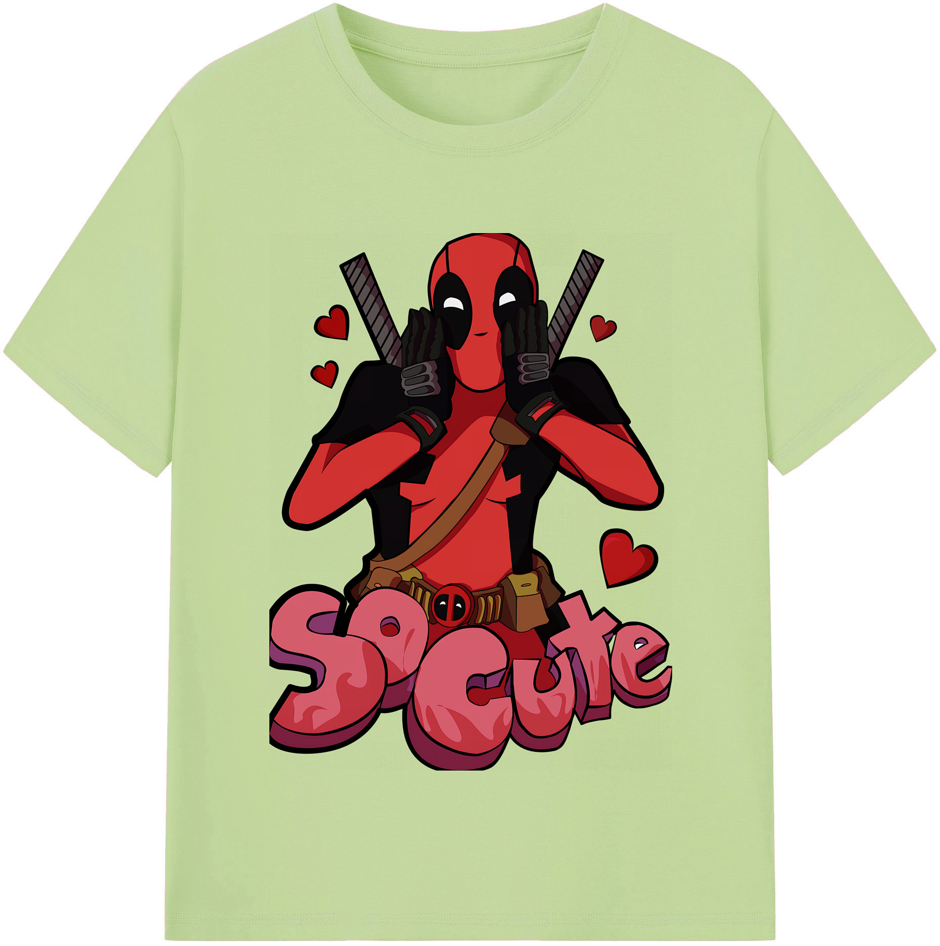 （画像用） Deadpool デッドプール 綿100％半袖Tシャツ（フロントプリント）